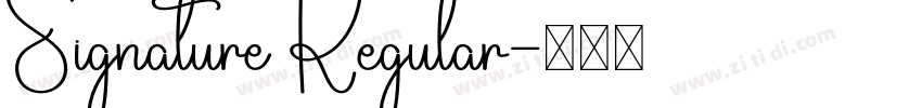 Signature Regular字体转换